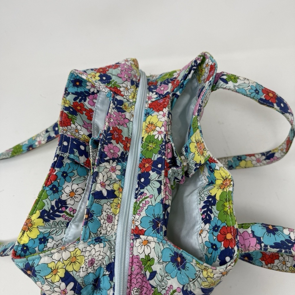Vera Bradley Shoulder Bag Triple Compartment Far Out Floral Quilted Purse Boho - Picture 7 of 14